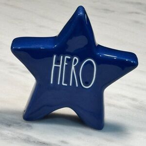 Rae Dunn 4th Of July Patriotic Blue Star HERO Artesan Collection